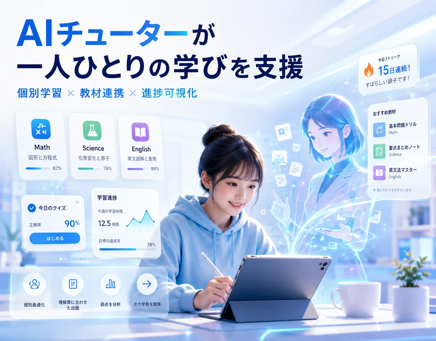 AIチューター搭載 個別学習支援システム — 画面イメージ 1