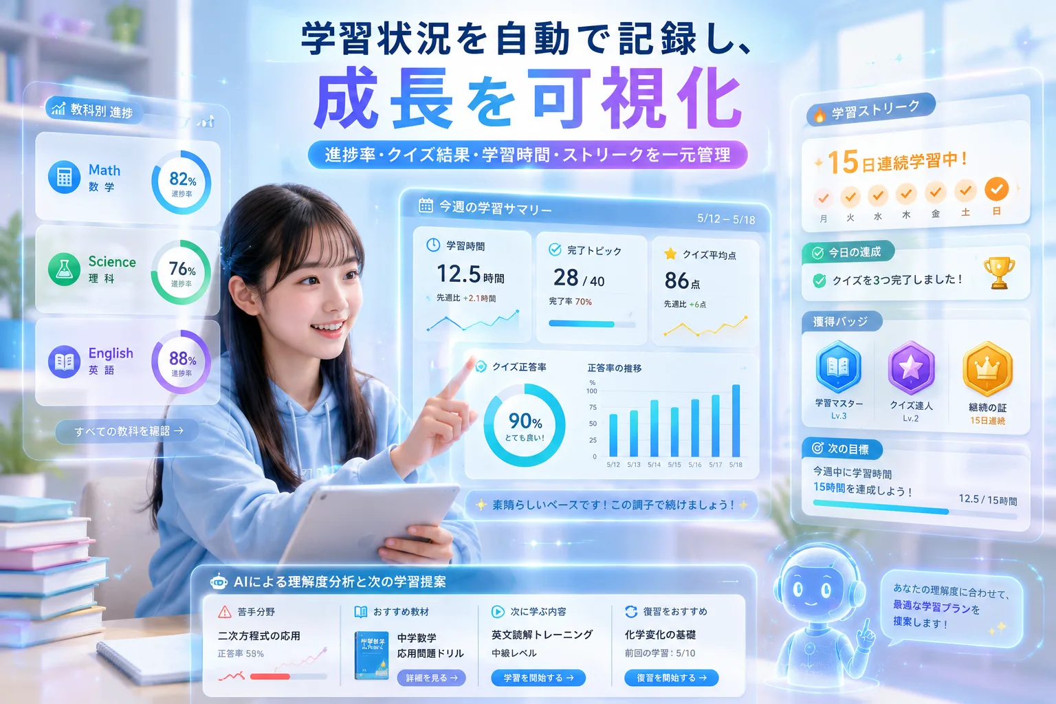 AIチューター搭載 個別学習支援システム — 画面イメージ 4