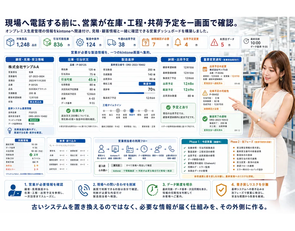 中小製造業向け 生産管理連携・情報可視化システム — 画面イメージ 5